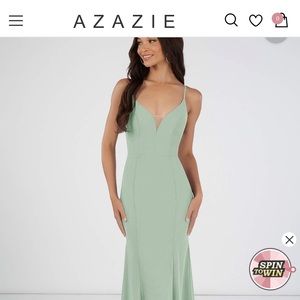 Azazie Ezra Bridesmaid Dress, Agave Color